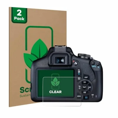 Afbeelding van ScreenLeaf Screenprotector voor Canon EOS 2000D Duurzame schermbescherming Folie Beschermfolie transparant (2 Stuks)