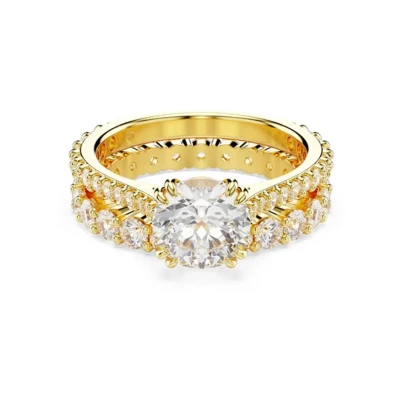 Afbeelding van Swarovski dames Stilla ring verguld 58 in de kleur Goud, maat: Maat 18,5 mm