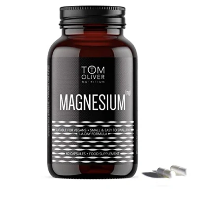 Afbeelding van Tom Oliver Nutrition Magnesium Taurate 600mg per Capsule (60 Capsules) 1 a Day Formula