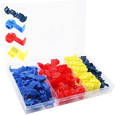 Afbeelding van RUNCCI YUN Aftakverbinders, draadconnectors, assortiment, snelverbinders, set, verschillende afmetingen, eenvoudig te gebruiken voor snelle verbindingskabels, kabeldoorsnede 0,5 mm² 6 mm ²/10 24