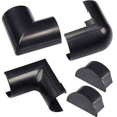 Afbeelding van D Line CLOAP5025B Maxi kabelgoot klik accessoireset, verbind meerdere lengtes 50x25 mm kabelgoot, kabel afdekken, kabelmanagement 5 delig accessoireset elektrische kabelgootset