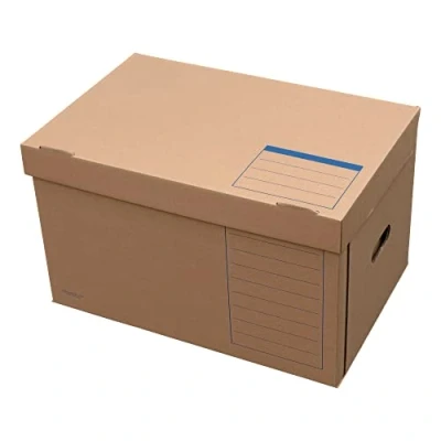 Afbeelding van Elba Archivbox tric System, met klapdeksel en handgrepen, bruin, 10 stuks