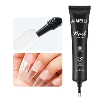 Afbeelding van AIMEILI Nagellijm Gel 15ML Extra Sterke Zelfklevende Rhinestone voor Kunstmatige Nep Nagel Tips en 3D Sculpting Nail Art Design, UV Nodig