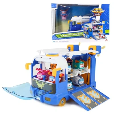 Afbeelding van Super Wings 2 in 1 Pets Mini Base met Pet Jett &amp; Dizzy, speelgoed voor jongens en meisjes van 3, 4, 5, 6, 7, 8, 9, 10 jaar