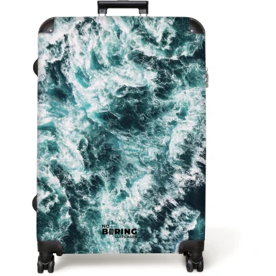 Afbeelding van NoBoringSuitcases.com® Koffer groot Reiskoffer lichtgewicht Zee Zomer Natuur Blauw Rolkoffer met 4 wielen Grote trolley XL 98 liter bagage
