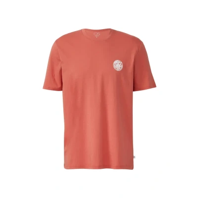 Afbeelding van QS Tshirt print, Heren, Maat: XXL, Papaya