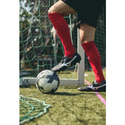 Afbeelding van Mizuno Morelia II PRO RUN ON Voetbalschoenen met kunststof noppen, Heren, Maat: 40.5, Black/galaxy silver/dark shadow Leer/ synthetisch