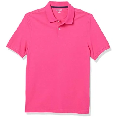 Afbeelding van Amazon Essentials Men&#039;s Poloshirt van piqué katoen met slanke pasvorm, Felroze, S
