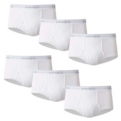 Afbeelding van Hanes Men&#039;s No Ride Up Briefs with Comfort Flex Waistband, 6 Pack White, Medium