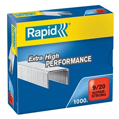 Afbeelding van Rapid 24871700 nietjes 9/20 mm Super Strong, verzinkt, 1000 stuks