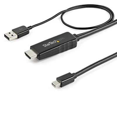 Afbeelding van StarTech.com HD2MDPMM2M video kabel adapter 2 m HDMI Type A (Standaard) Mini DisplayPort Zwart