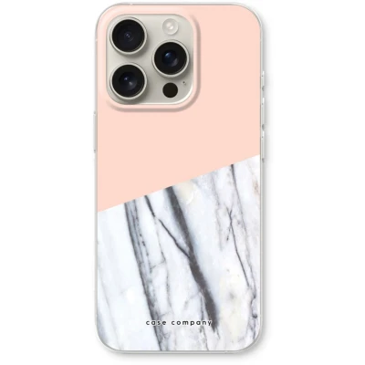 Afbeelding van Case Company® hoesje geschikt voor iPhone 16 Pro A touch of peach Soft Cover Telefoonhoesje Bescherming aan alle Kanten en Schermrand