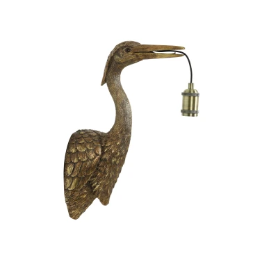 Afbeelding van Light &amp; Living Crane wandlamp 29,5x16x48 cm antiek brons Kunststof