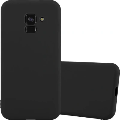 Afbeelding van Cadorabo Hoesje geschikt voor Samsung Galaxy A8 PLUS 2018 in CANDY ZWART Beschermhoes gemaakt van flexibel TPU silicone Case Cover