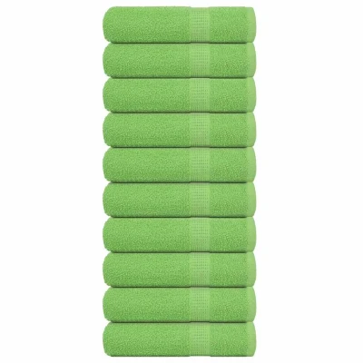 Afbeelding van vidaXL Handdoeken 10 st 50x100 cm 360 g/mÂ² 100% katoen appelgroen