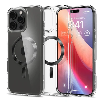 Afbeelding van Spigen Ultra Hybrid MagFit Case voor iPhone 16 Pro Max, Compatibel met MagSafe accessories hoesje Carbon Fiber