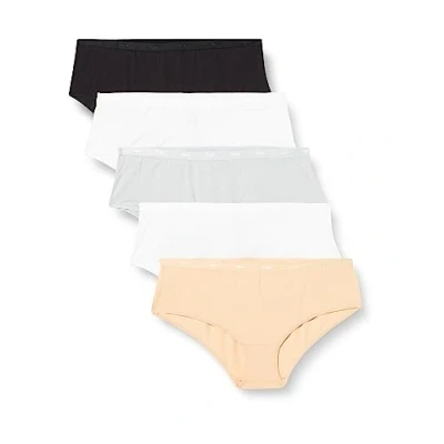 Afbeelding van Dim Les Pockets Ecodim zacht gevoel, zwart/huid/wit/grijs/wit, 52/54 (5 stuks) voor dames, zwart/huid/wit/grijs/wit