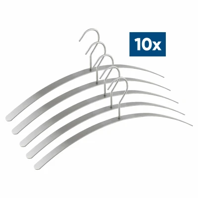 Afbeelding van 10x RVS Kledinghanger plat, open oog, 304