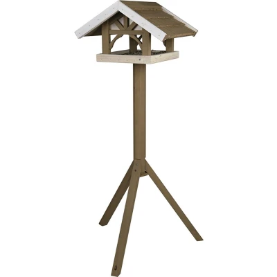 Afbeelding van Trixie nature vogelhuis opstandaard grijs / wit 125x45x28 cm