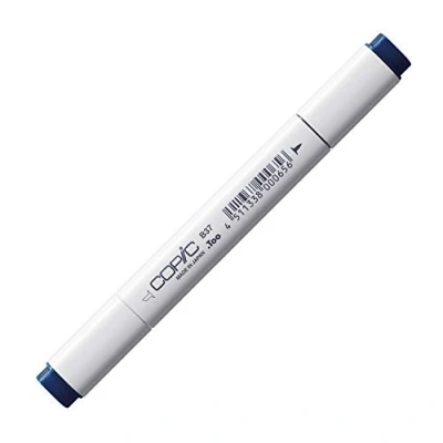 Afbeelding van COPIC Classic Marker Type B 37, Antwerp Blue, professionele layout marker, op alcoholbasis, met een brede en fijne punt