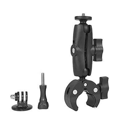 Afbeelding van Higatful Stuurklem Motorbike Mount voor Insta360 Een X2, X, R, GO 2, GoPro Hero, met Dubbele Bal Hoofd Super Klem Adapter Accessoires