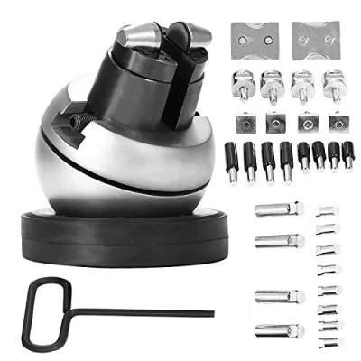 Afbeelding van VEVOR GRS 5 inch Block Ball Vise Graving Setting Jewellery Vice Engraving Standard Kogelschroef Gravure met 34 stuks Accessoires