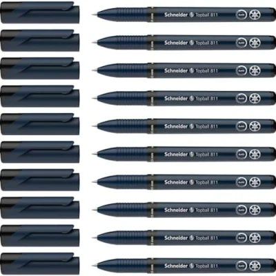 Afbeelding van rollerball Schneider Topball 811 0,5mm zwart doos met 10 stuks