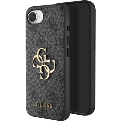 Afbeelding van Guess PU 4G Metal Logo Case für Apple iPhone SE (2024) grey (Apple 16e), Smartphonehoes, Grijs