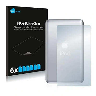 Afbeelding van Savvies (6 Stuks) Schermbeschermer voor Apple iPod classic 120 GB (Achterkant, 7. Gen.) Screen Protector Ultra Transparant
