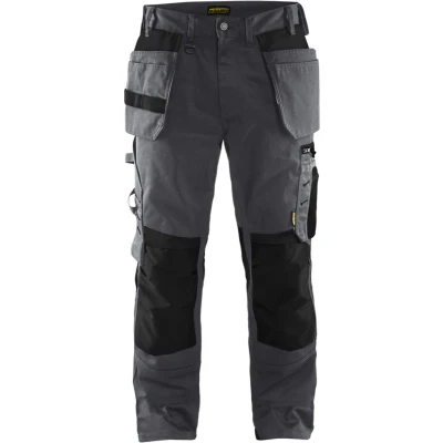Afbeelding van Blaklader Werkbroek met spijkerzakken 1555 1860 Medium Grijs/Zwart