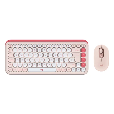 Afbeelding van Logitech POP Icon Combo Toetsenbord en Muis Bluetooth Qwerty US Rose