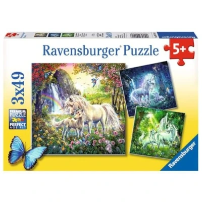Afbeelding van Schöne Einhörner. Puzzle 3 X 49 Teile