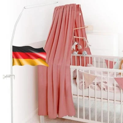 Afbeelding van lilimaus Hemelstang babybed voor alle baby en kinderbedden hemelbed frame bedhemel stang accessoires wieg