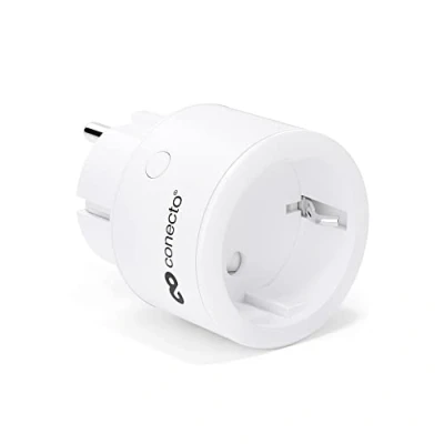 Afbeelding van conecto® draadloze stekkeruitbreiding voor ronde conecto stopcontacten: 1x draadloos stopcontact, binnen, 2300 watt, compact ontwerp, zonder afstandsbediening, wit