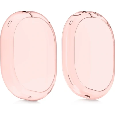 Afbeelding van kwmobile koptelefoon hoes van TPU geschikt voor Apple AirPods Max 2x hoofdtelefoon in roze / transparant