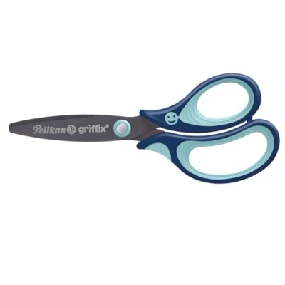 Afbeelding van Pelikan 803502 Schaar griffix SC1BRR, blauw, rond, rechtshandig