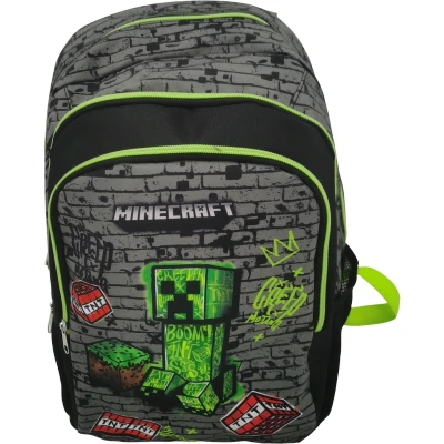 Afbeelding van Minecraft rugzak met 3 compartimenten en zijzakjes
