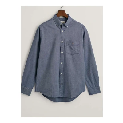 Afbeelding van GANT gemêleerd regular fit overhemd persian blue