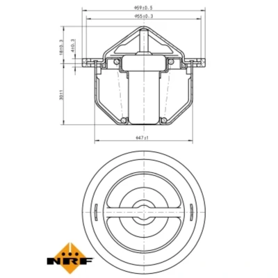 Afbeelding van Thermostaat, koelvloeistof NRF 725168