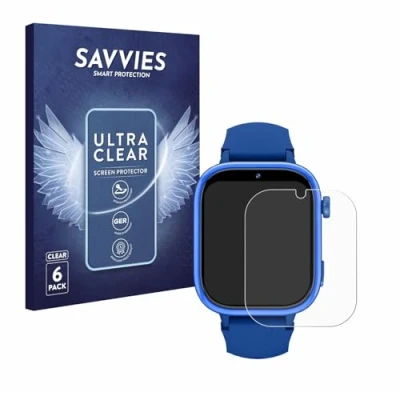 Afbeelding van Savvies Screenprotector voor Banlvs 4G Kids Smartwatch 1.83&quot; Folie Beschermfolie transparant (6 Stuks)
