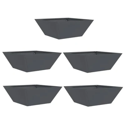 Afbeelding van vidaXL Plastic Plantenbak Set Anthraciet Kunststof 40 x 15 cm