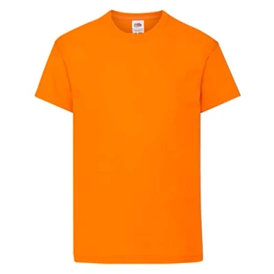 Afbeelding van Fruit of the Loom Unisex Kids Valueweight T shirt met korte mouwen, Oranje, 14 15 jaar