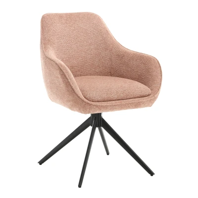 Afbeelding van Livingfurn Thomas draaibare armstoel Stof rose