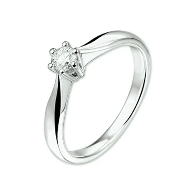 Afbeelding van Witgouden ring met diamant 0.20 crt