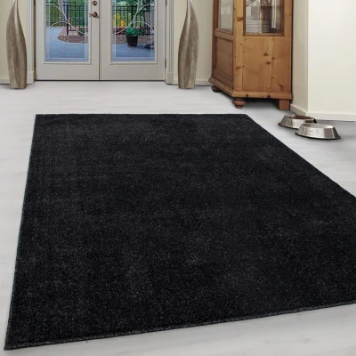 Afbeelding van Basics Effen Vloerkleed Antraciet Laagpolig 120x170 cm