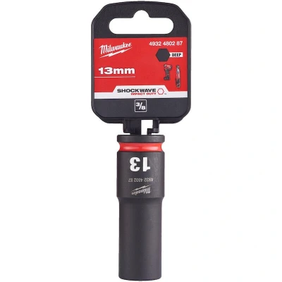 Afbeelding van Milwaukee Accessoires SHOCKWAVE Slagdop 3/8&quot; diep 13mm 1 stuk 4932480287