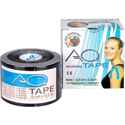 Afbeelding van AQ tape 5cm x 5,5meter zwart (kinesiotape)