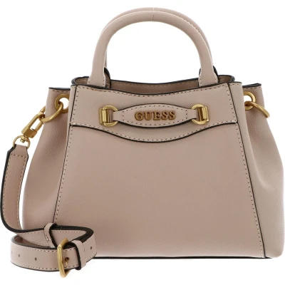 Afbeelding van GUESS Schoudertas Handtas Emera Logo Mini Satchel Light Beige