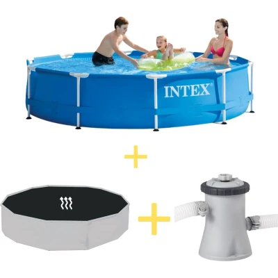 Afbeelding van Intex Zwembad Metal Frame 305 x 76 cm Inclusief Solarzeil &amp; Filterpomp