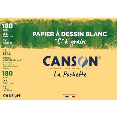 Afbeelding van CANSON tekenpapier &#039;C&#039; à Grain, DIN A4, 224 g/qm